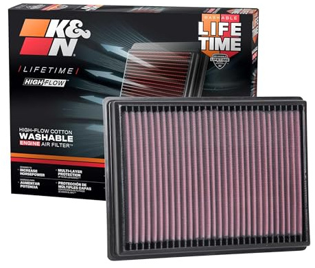 K&N Tauschluftfilter passgenau | kompatibel mit Ford Focus IV 1.0 & 1.5 (inkl. Diesel) & 2.0 Diesel 2018- (33-3131)