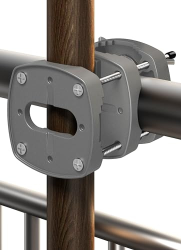 Menz Sonnenschirmhalter für Balkongeländer, stabile Balkon Schirmhalterung aus Edelstahl & Kunststoff, anthrazit, platzsparend & einfach zu montieren