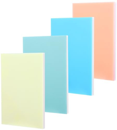 FENICAL Linoleum Schnitzset 4 Stück Doppellagiges Schnitzblockstempel aus Gummi PVC für Blockdruck und Handgefertigte Kunstprojekte