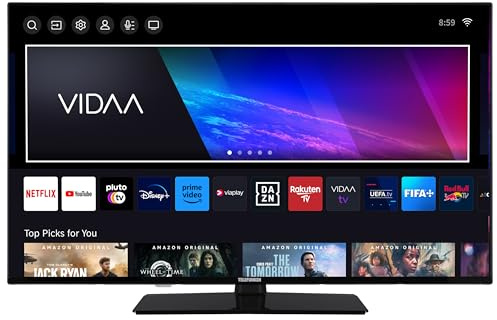 TELEFUNKEN XU43VP750M 43 Zoll Fernseher VIDAA Smart TV, 4K UHD, HDR Dolby Vision, Triple-Tuner, LED TV, Schwarz (2026)