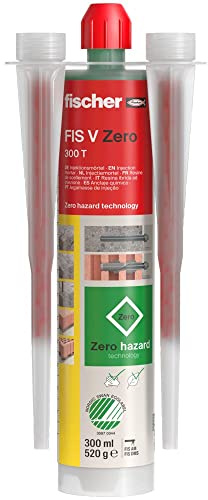 fischer Injektionsmörtel FIS V Zero 300 T, umweltschonender Universalmörtel, wetterfester Mörtel für den Innen- und Außenbereich, Mörtelmasse für Lasten in allen gängigen Baustoffen, 300 ml
