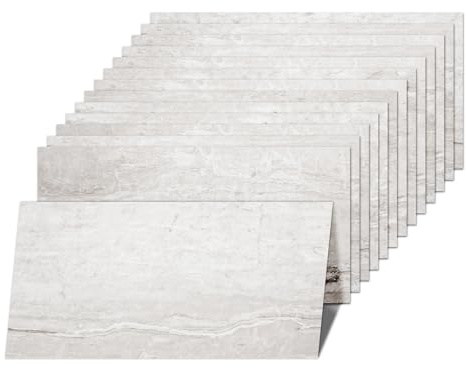 Mysflosy PVC Bodenbelag, Vinylboden selbstklebend wasserdicht, 61.0CM x 30.5CM DIY selbstklebende Fliesen für Küche, Badezimmer und Schlafzimmer, 12 Stück, Abdeckung 2,23 m²