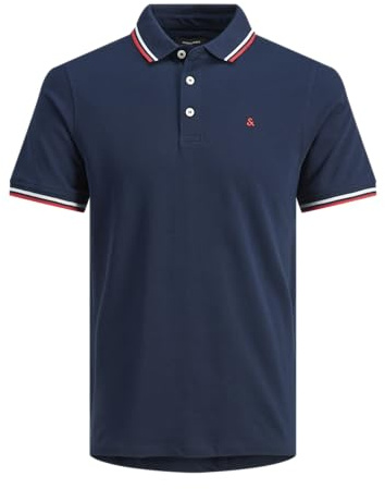 Jack & Jones Herren Jjepaulos +Fit Polohemd, Navy Blazer, 5XL Große Größen EU