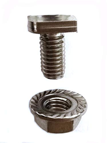 GAO Flora 50 Hammerkopfschrauben M6x12 mit Flanschmutter Edelstahl