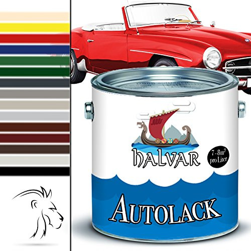 Halvar skandinavischer 2-K Autolack GLÄNZEND Decklack - Schnelltrocknend - hochwasserbeständig - abriebbeständig - kratz- und schlagfest (Anderer RAL-Farbton (Bitte RAL Wert senden), 2,5 L)