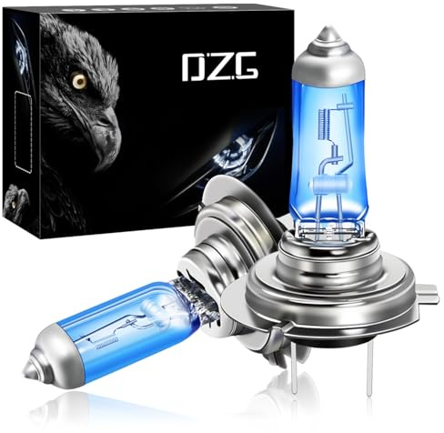 DZG H7 Px26d Halogenlampen 12V 55W Scheinwerferlampen 5000K Warmweiß Nebelleuchte DRL Birne, 2 Stücke