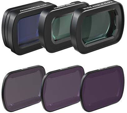Freewell 2-in-1 Makro-Objektiv-Set für Pocket 4/3/Xtra Muse, 40 mm & Weitwinkel, 0,9-Fach, inklusive anamorphem 1,1-Fach-Objektiv, ND8/ND32/ND128, für Kinofotografie und Videografie