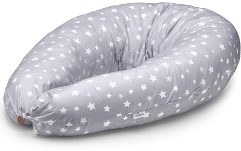 Niimo® XXL Seitenschläferkissen & Schwangerschaftskissen – 2-in-1 Stillkissen, Bezug aus 100% Baumwolle, Waschbar, Lagerungskissen Erwachsene, Ergonomisches Komfortkissen, Stillkissen XXL (200x70 cm)