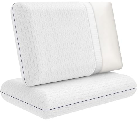 Ecosafeter Memory Foam Kissen - Orthopädisches Nackenstützkissen Hochdichtes Material kann den Nackendruck Besser lindern Ergonomisches Kopfkissen mit abnehmbarem und waschbarem Bezug