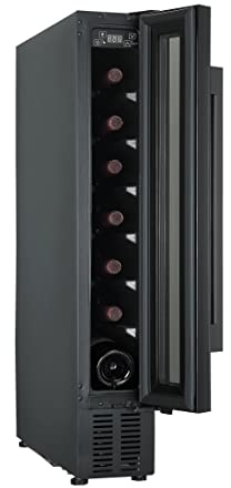 PKM UWTS20-7G Unterbau - Weinkühlschrank | 7 Flaschen | extra schmal | 20 Liter | Zur Untermontage in Küchenzeilen | Elektroniosche Temperaturkontrolle