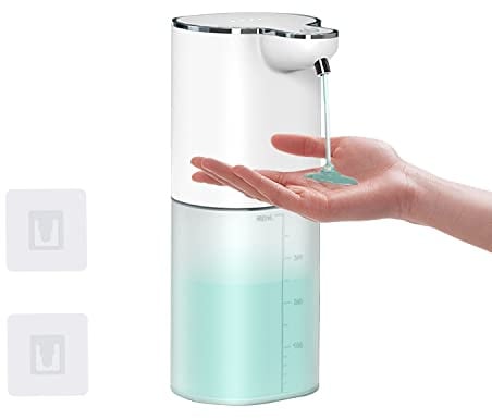 Dalugo 400ml Wiederaufladbar Automatischer Seifenspender Mit Wandbefestigung, 4 Einstellbare Stufen, IPX5 Wasserdicht Elektrisch Für Küche Und Badezimmer