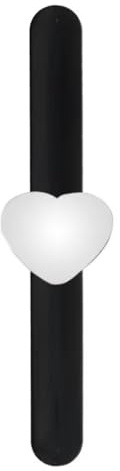 BOBOZHONG Magnetic Wrist Strap Herzform,Magnetisches Silikon-Armband,1PCS Armnadelkissen magnetisch,Magnetisches NäHnadelkissen,für DIY-Stickerei-Haarspangen(Schwarz)