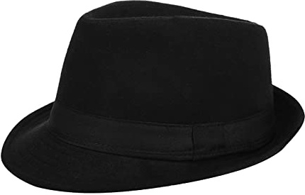 XGOPTS Jazzhut Winter Gangster Filzhut Elegant Klassisch Kappe Atmungsaktiv Outfit Fedora-Hut Herren Vintage Herrenkappe breite Krempe Zylinder Outdoor Streifen Herrenhut Herbst Karneval Gentleman