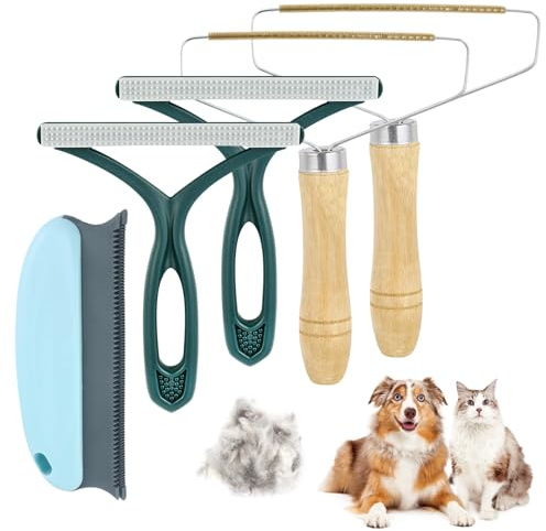 Fusselrasierer Tierhaarentferner 5 Stück Tragbarer Fusselentferner Katzenhaarentferner Fusselbürste für Entfernen von Flusen und Tierhaaren auf Kleidung,Sofas und Teppichen