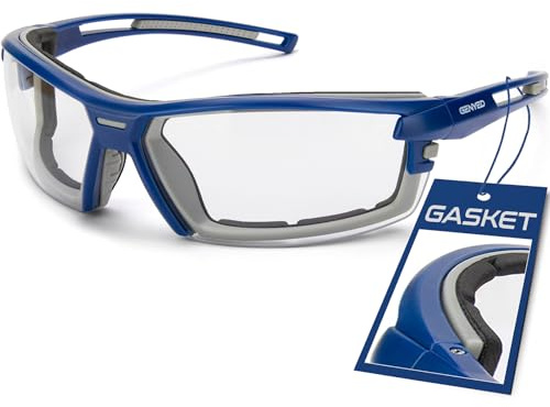 GENYED Arbeitsschutzbrille, CE EN166 zertifiziert, Schutzbrille, Anti-Beschlag und Anti-Kratz-Beschichtung, UV400-Gläser, Seitenschutz, Für Männer und Frauen, Arbeitsbrille, Sicherheitsbrille