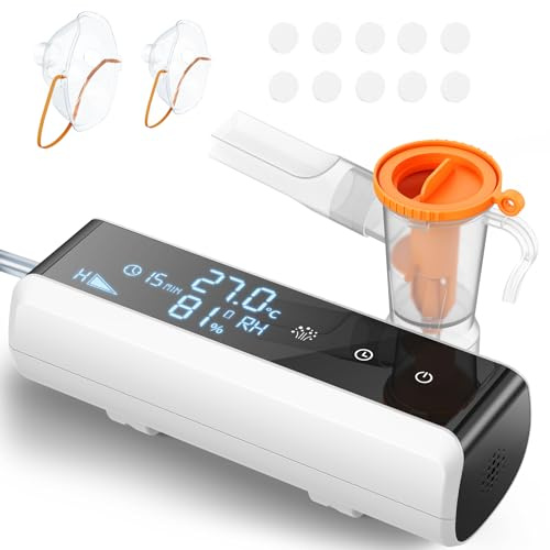 Silent Portable Aerosol, Digital Display Adult and Child Aerosol Machine, Aerosol for Cough, Asthma, Adjustable Atomisation Speed