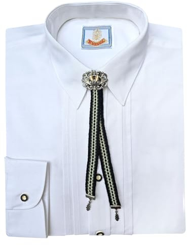 Moschen-Bayern Trachtenband/Trachtenbinder/Trachtenkrawatte/Schieber Herren mit Grandl Schwarz/Silber
