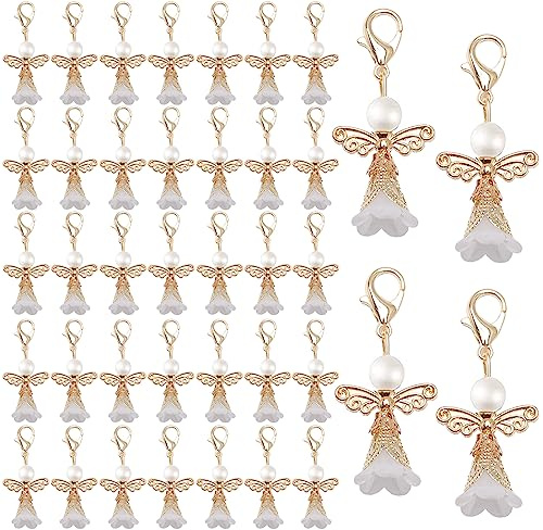 DAHI Gastgeschenke Taufe Hochzeit Schutzengel Schlüsselanhänger Glücksbringer Hufeisen Geschenke Kommunion Party Mitbringsel