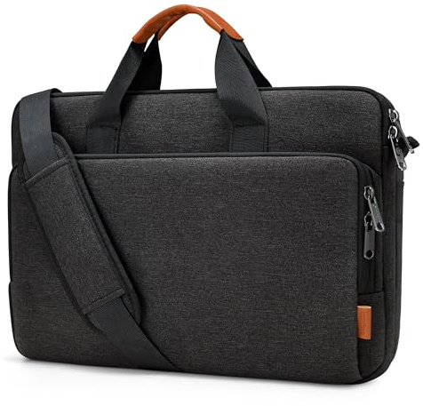 bagasin Laptoptasche Laptop Aktentasche Passt bis zu 15,6 17,3 Zoll Laptop Erweiterbare Schultertasche Umhängetasche Tragetasche Notebooktasche PC Computer Tasche