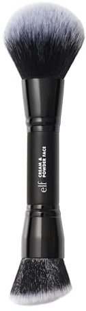 e.l.f. Dual-Ended Cream + Powder Brush, Zwei-In-Eins-Makeup-Pinsel Für Einen Wunderschönen, Luftigen Teint, Vegan & Tierversuchsfrei