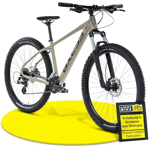 Axess Debris Mountainbike | MTB-Hardtail | 29 Zoll Herrenfahrrad | 16-Gang Schaltung | Hydraulische Scheibenbremsen, Farbe:matt Brown, Rahmengröße:19 Zoll, Laufradgröße:29 Zoll