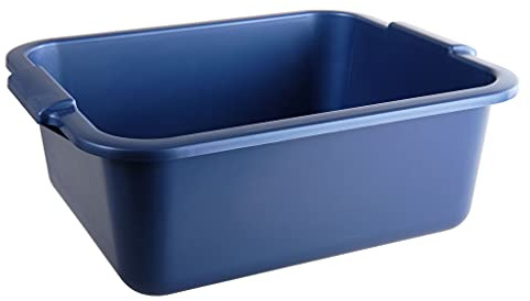 Schüssel 11 L mit Griff - eckig rosa, blau, metallic grün - Kunststoff - Allzweckschüssel - Spülschüssel - Fußwanne - Wanne (metallic blau)