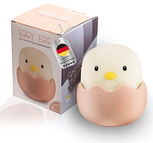 MegaLight LED Nachtlicht Kinder | Nachtlicht Baby ohne verschluckbare Kleinteile | Stilllicht dimmbar Touch | Nachtlampe USB Aufladung | Eggy Egg
