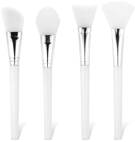 4 Stück Maskenpinsel, Silikon Gesichtsmasken Pinsel Gesichtsschlamm Applikator Mischpinsel Hautpflege Applikator Make-up Beauty Werkzeug für DIY Augenmaske Hautpflege Augenmasken Reinigungsmaske