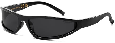 SHEEN KELLY Wrap Around Sonnenbrille für Männer Frauen Vintage Gangster Stil Sonnenbrille Futuristische Brille