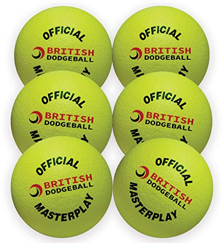 Play-Sport Dodgeball aus Schaumstoff, Sixpack (Gelb), zugelassen vom britischen Dodgeball