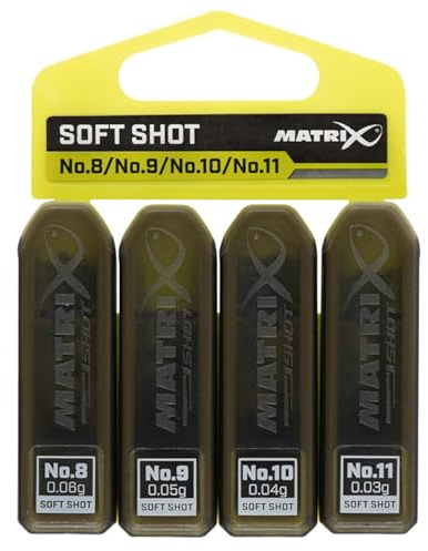 Fox Matrix Soft Shot Dispenser X5 Gr. 8, 9, 10 & 11 - Spaltbleie, Klemmbleie zum Friedfischangeln, Gold/Schwarz