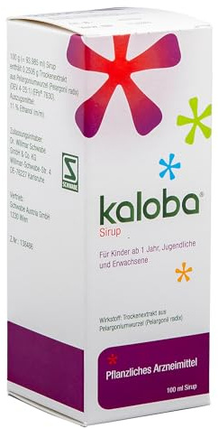 Kaloba Sirup – Pflanzliches Arzneimittel bei Erkältung & Bronchitis, bei viralen Infekten, Bakterien & festsitzendem Schleim, für Erwachsene und Kinder ab 1 Jahr, 100 ml