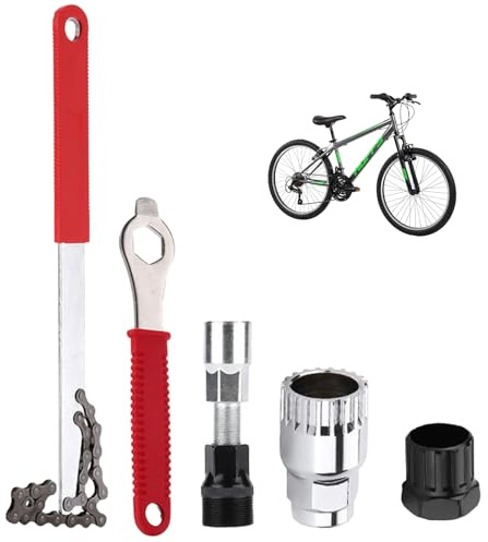 Kurbelabzieher Fahrrad, Kassettenschlüssel,Fahrrad kurbelabzieher, Kurbelabzieher Kettenpeitsche, Fahrrad Kassettenabzieher – Tretlagerschlüssel, Tretlager Werkzeug, Fahrrad Werkzeug für Kurbel
