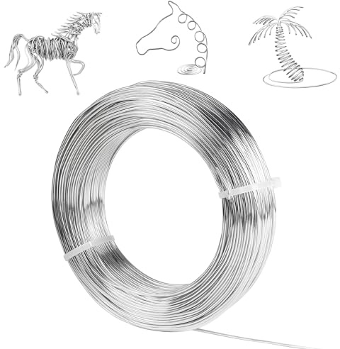 SUPAWAY Ø1,5mm Auminiumdraht 100m Länge Basteldraht, Craft Aludraht, Silber | Aluminium Modellierdraht Schmuck Alu-Draht Blumendraht für Schmuckherstellung Handwerk Modellieren Armaturen Skulpturen