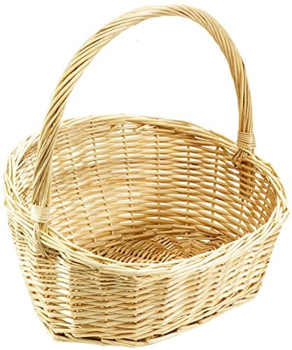 Kobolo Geschenkkorb Präsentkorb Henkelkorb Korb aus geflochtener Weide - Gr 1 35x30x12/34 cm