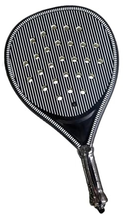 Padel Tennis Schläger Set – Komplettset für Anfänger – ABS-Rahmen mit Löcher-Netz für optimale Stoßdämpfung, mit Schlägern, Bällen & Tasche, In Schwarz