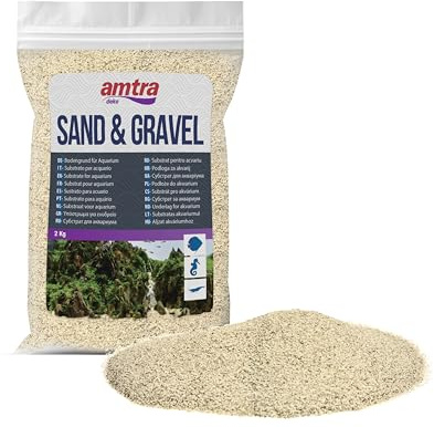 Croci Amtra White Quartz - Feiner weißer Quarz-Aquariensand, für Süß- oder Salzwasser, Körnung 0,1-0,7 mm, Menge 2 kg