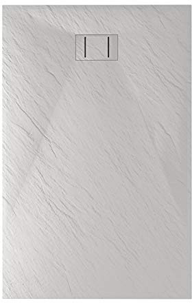 Idralite Duschwanne 170x80x2,6 cm Rechteckig Weiß Stein-Effekt Mod. Blend