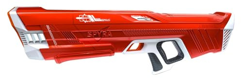 SpyraThree™ Wasserpistole elektrische Wasserspritzpistole, automatisches Aufladen, 3 Spielmodi, LED-Schuss- & Batterieanzeige,15m Reichweite, Premium-Sommerspielzeug für Kinder & Erwachsene (rot)