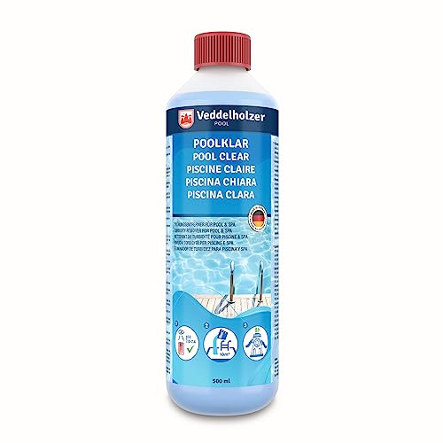 Veddelholzer Poolklar 0,5 L – für kristallklares Wasser in Pool, Whirlpool, Planschbecken. Wirksam gegen trübes Wasser, geeignet für alle Filterarten und Systeme