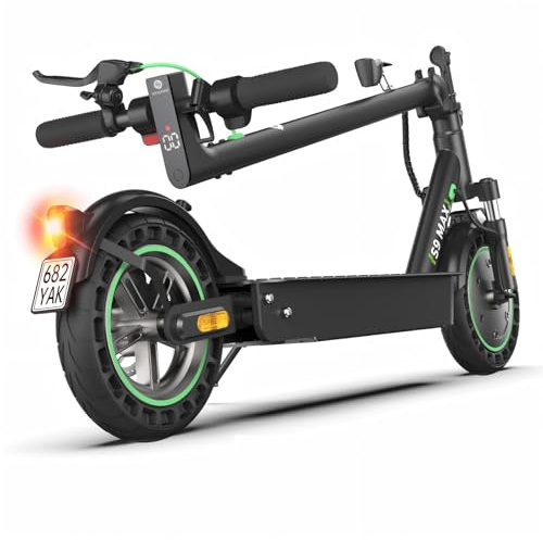 Elektroroller mit Straßenzulassung, E Scooter mit 10Ah Batterie bis 40KM Reichweite, 10 Zoll E Roller, Erwachsene Elektro Scooter bis 120kg und Stoßdämpfung，Ideal für Pendler