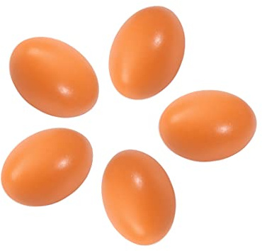 Holzeier Nesteier für Hühner, Künstliche Holzeier Helfen Beim Legen, Landwirtschaftliches Werkzeug für Geflügel 5 Pcs