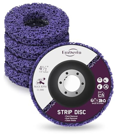 5 Stück verstärkte Schleifscheiben 115 mm für Winkelschleifer | Tiefe Entfernung von Rost, Farbe und Beschichtungen | Keine Beschädigung der Oberfläche | Für Metall, Stein, Holz, Kunststoff