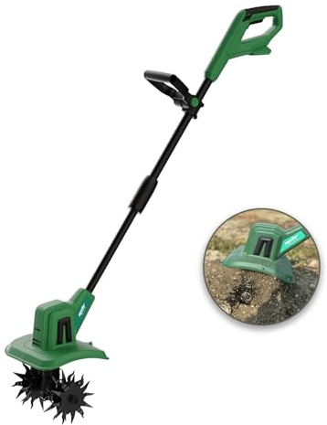 Mellif Akku Gartenfräse für Makita Akku 18V, elektrische Motorhacke mit 22cm Arbeitsbreite,15 cm Arbeitstiefe, Akku Bodenhacke für Bodenbearbeitung (Akku Nicht Enthält)