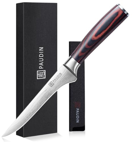 PAUDIN 15 cm Filetiermesser Küchenmesser aus hochwertigem Edelstahl, Professional Kochmesser mit scharfe Klinge