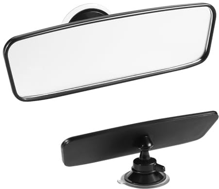 Auto Rückspiegel Universal Innenspiegel mit 360° Drehfunktion & starker Saugnapf – 200x60 mm Auto-Innenspiegel für Auto, LKW, SUV, Transporter
