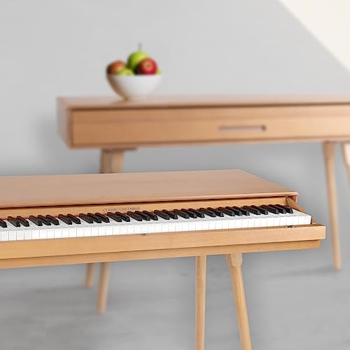 Classic Cantabile DP-730 OK Digitalpiano Eiche - Tisch mit eingebautem Piano - Zeitloses Design - 88 Tasten Klavier mit Hammermechanik - Inklusive Notenhalter und Pedaleinheit - Eiche hell