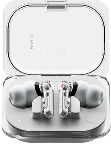 Nothing Ear (a) kopfhörer kabellos Bluetooth mit ANC, Bass-Enhance-Algorithmus und bis zu 42,5 Stunden Wiedergabezeit - Weiß