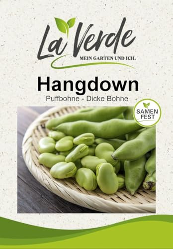 La Verde MEIN GARTEN UND ICH. Hangdown Bohnensamen für ca. 30 Pflanzen, Puffbohne Dicke Bohne, zart und ertragreich, Saatgut ohne Gentechnik