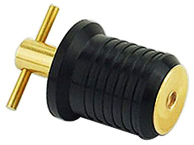 Gazechimp 25mm Gummi Lenzstopfen Verschlussstopfen mit Messing T-Griff für Boot Jacht